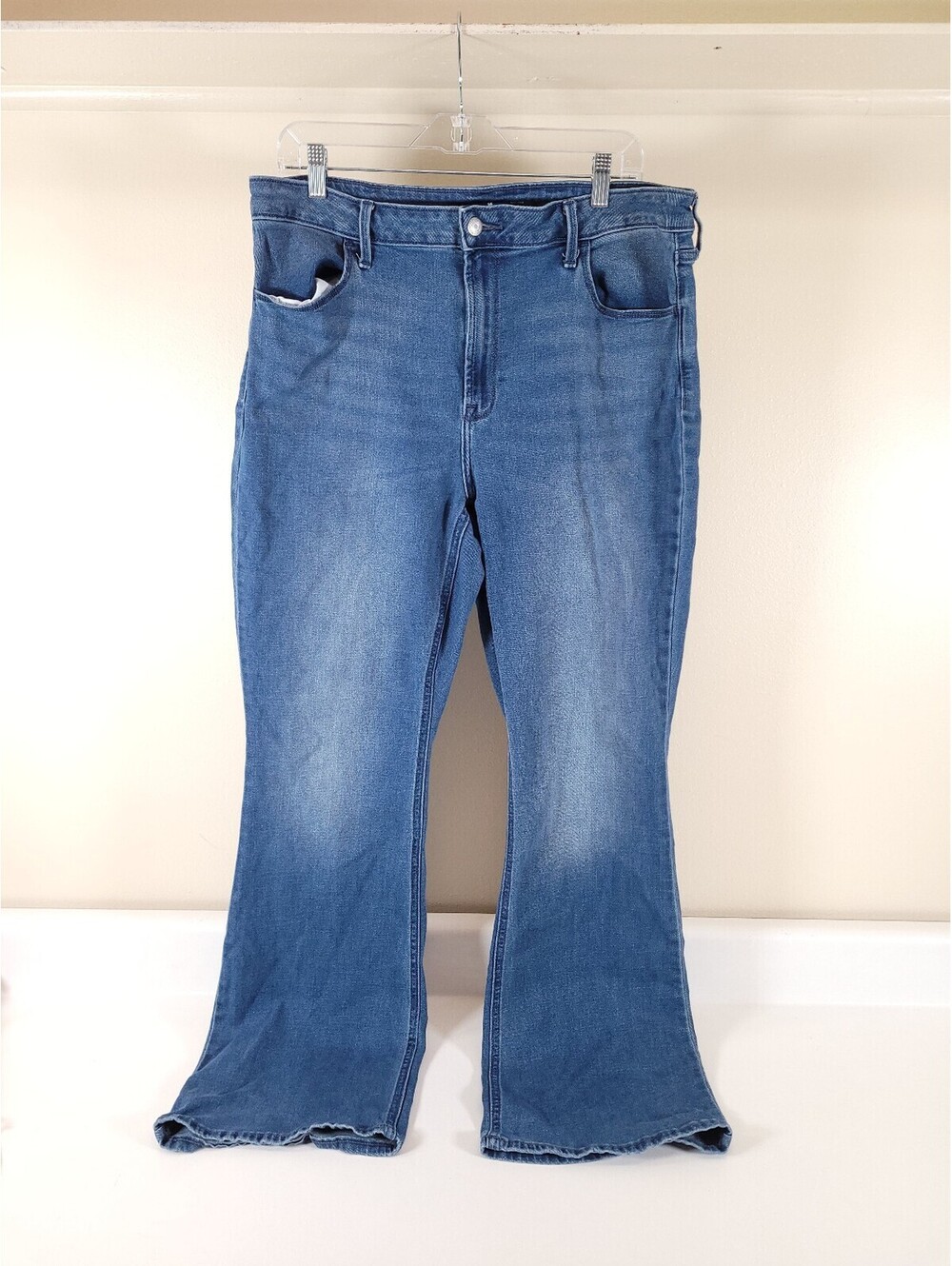 Old navy wow high rise flare jeans womens 16 tall stretch jeans